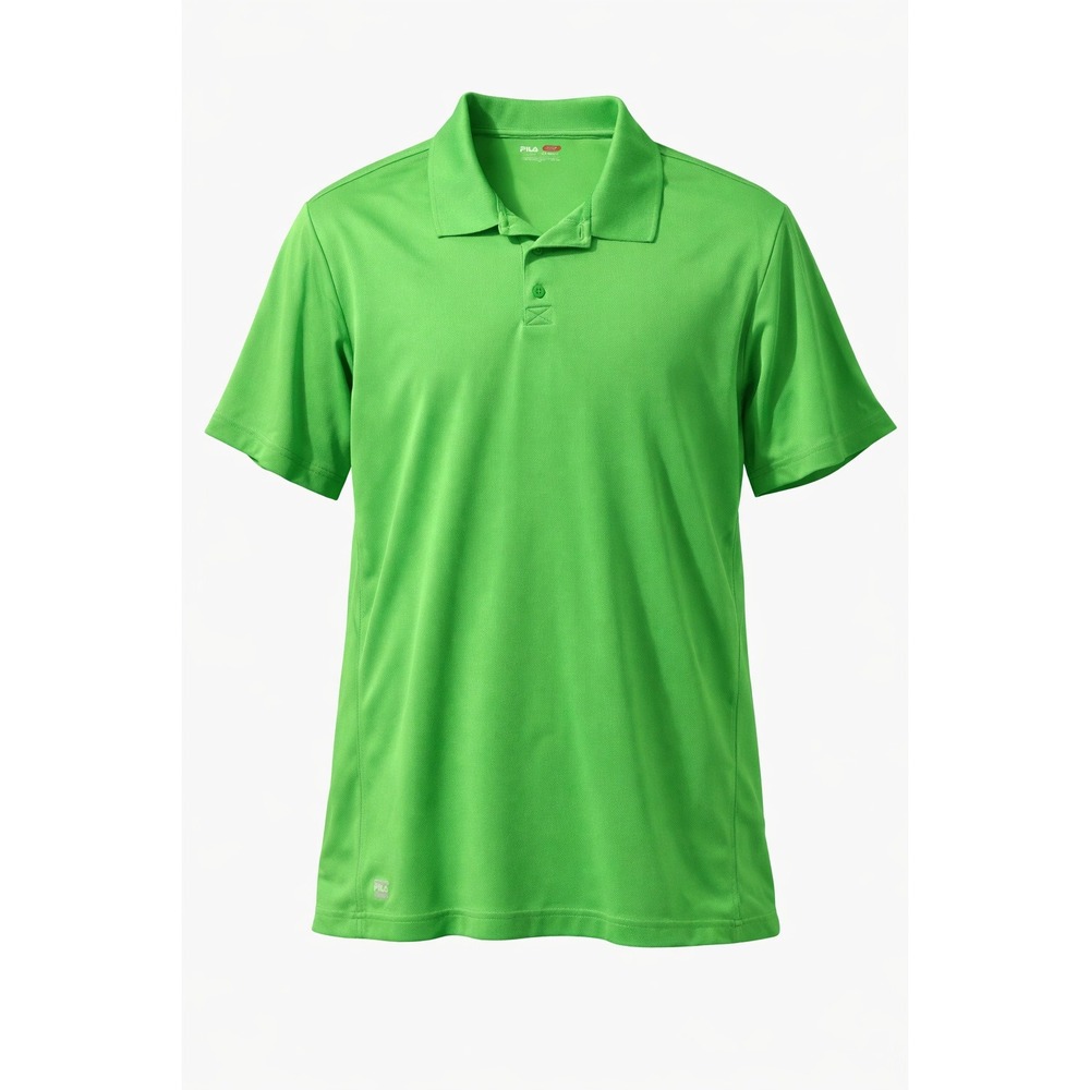 FILA Sport Golf Polo Shirt Men XXL Green Athletic Fit Performance Short Sleeve